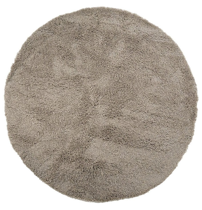 rond taupe kleurig vloerkleed